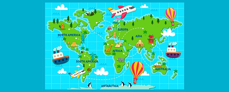 Los países más visitados del mundo Mapa Mundial