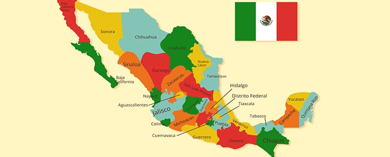 Mapa Estados México