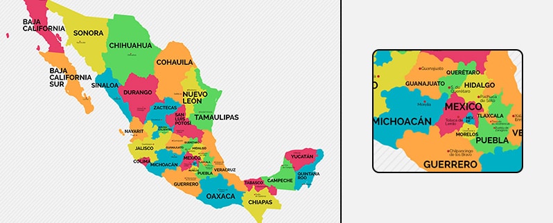 Mapa México Nombres